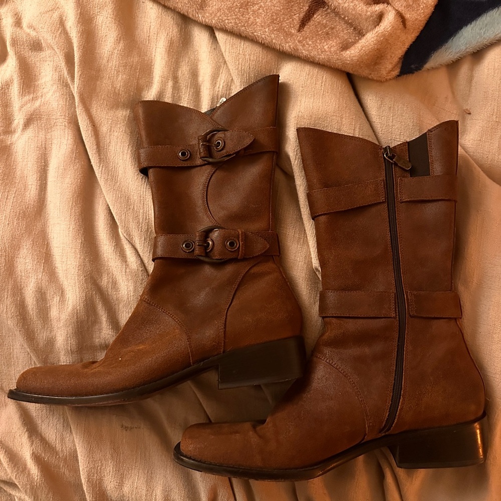 Donald J. Pliner Brown Leather Women's Boots